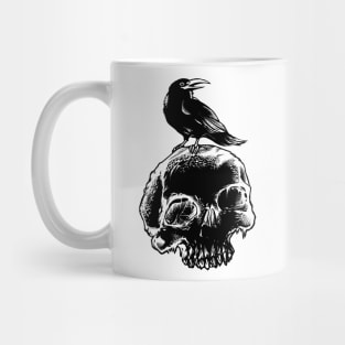 Crow on Skull Mug